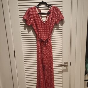 Red Polka Dot Jumosuit